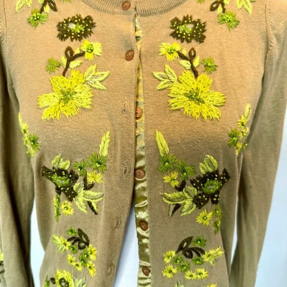 Vintage Votre Nom Beaded and Embroidered Cardigan | EUC | Size 40 (medium) - Picture 3 of 4